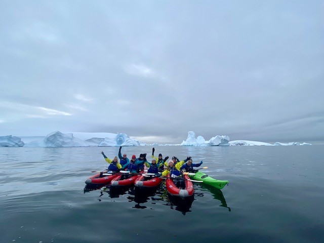 day paddlers in Antarctica
