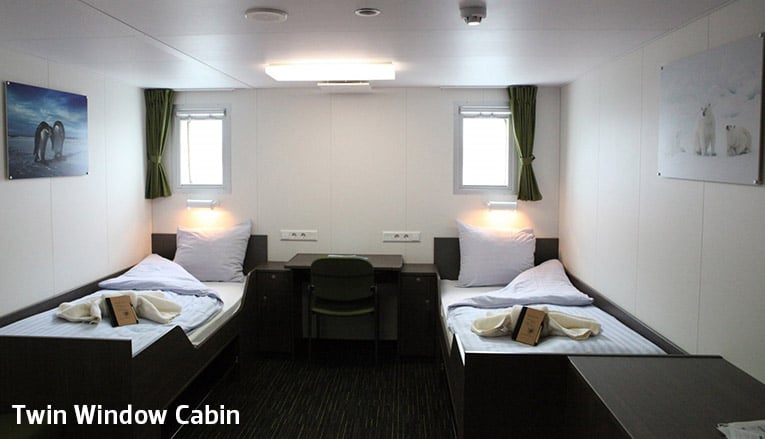 Ortelius Twin Window Cabin: ctsy of Oceanwide Expeditions Ortelius Twin Window Cabin