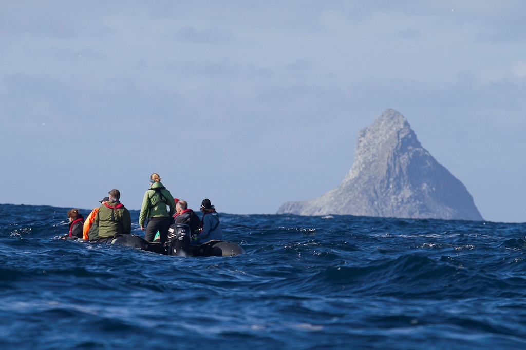 Passengers in a zodiac 