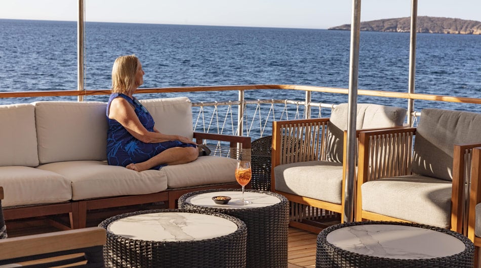 Grace Yacht, Galapagos Islands - Al Fresco Lounge Grace Yacht, Galapagos Islands - Al Fresco Lounge