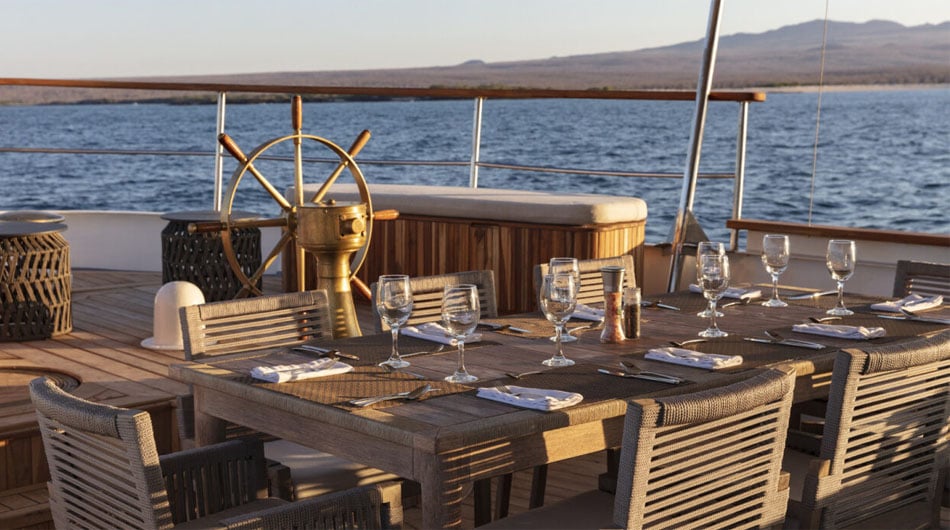 Grace Yacht, Galapagos Islands - Dining Grace Yacht, Galapagos Islands - Dining