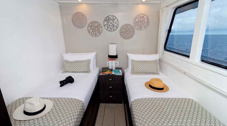 Monserrat Galapagos Cruise Ship - Upper Deck Twin Cabin Monserrat Galapagos Cruise Ship - Upper Deck Twin Cabin