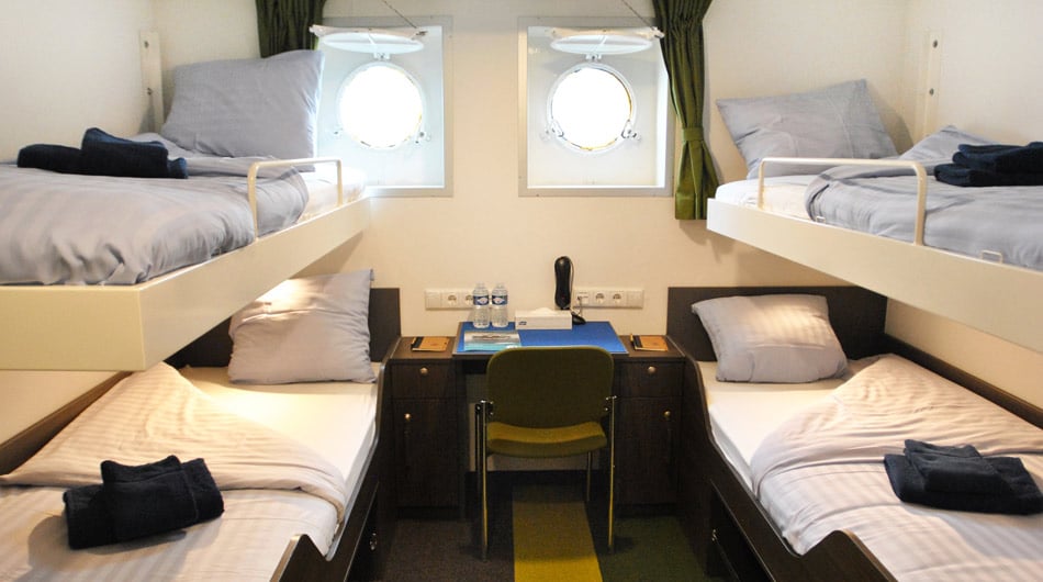 Ortelius Quad room: ctsy of Oceanwide Expeditions Ortelius Quad room