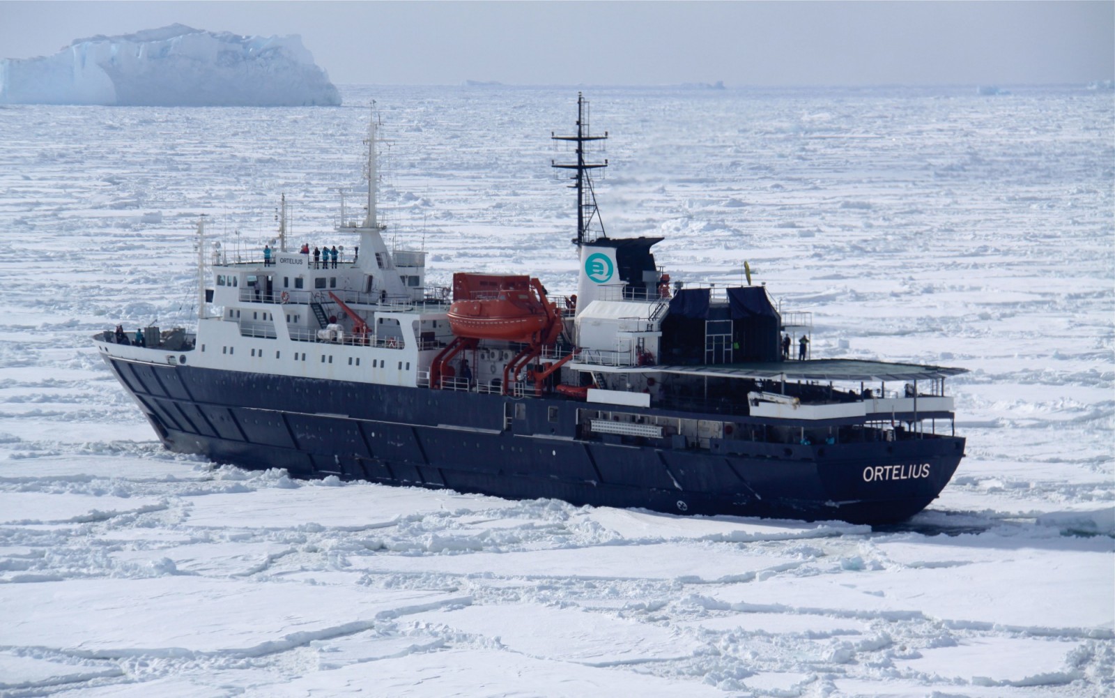 Ortelius exterior in pack ice
