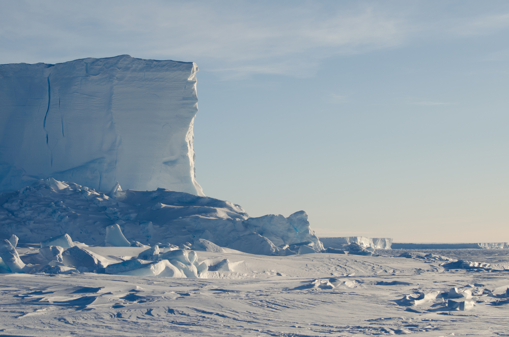 ice formation and snow with a clear blue sky ice formation and snow with a clear blue sky
