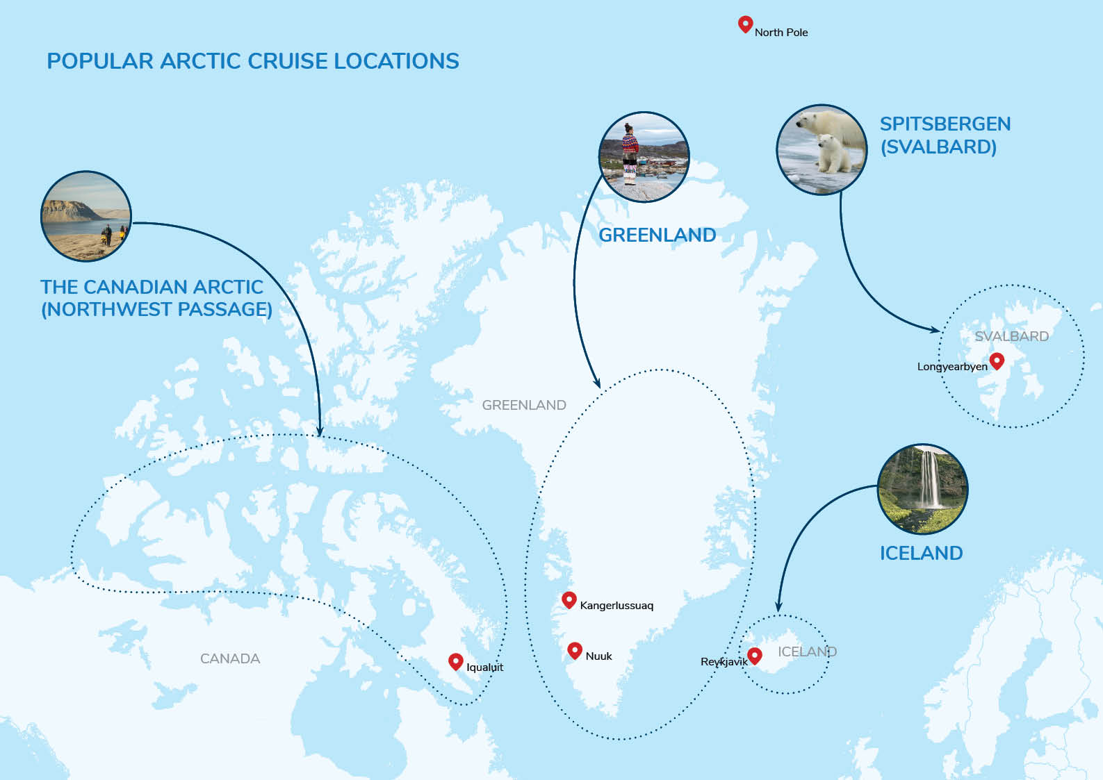 Arctic cruise locations