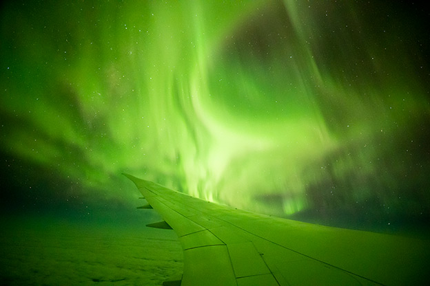 Aurora Australis as viewed on a Southern Lights flight Aurora Australis as viewed on a Southern Lights flight