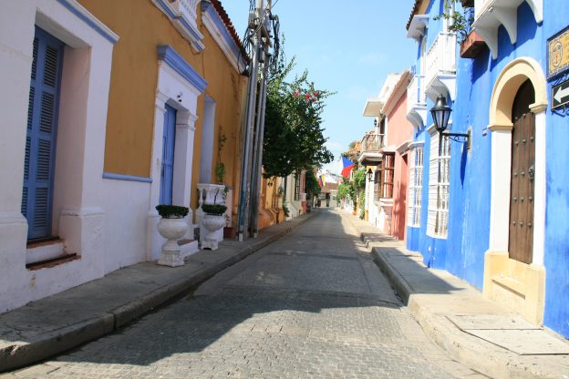 The colourful streets of Cartagena, Colombia perfect to visit in March. The colourful streets of Cartagena, Colombia perfect to visit in March.