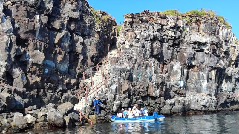 Panga boat to Genovesa Island