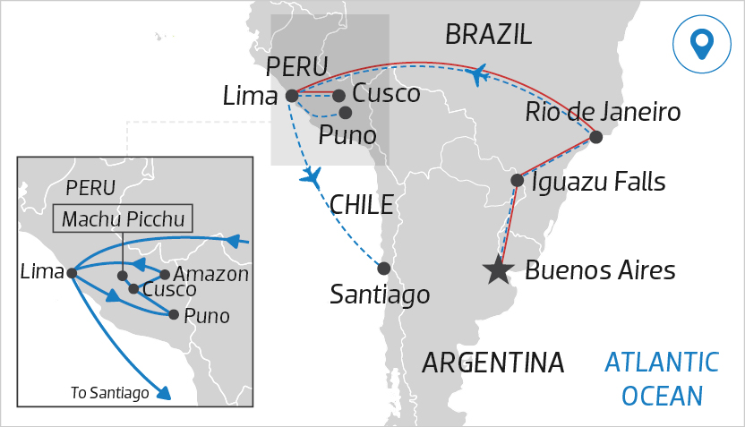 South America Circle map