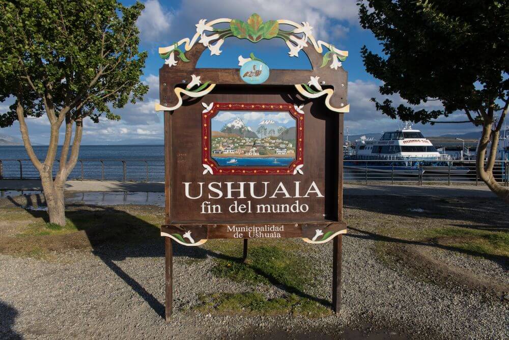 Ushuaia, end of the world sign