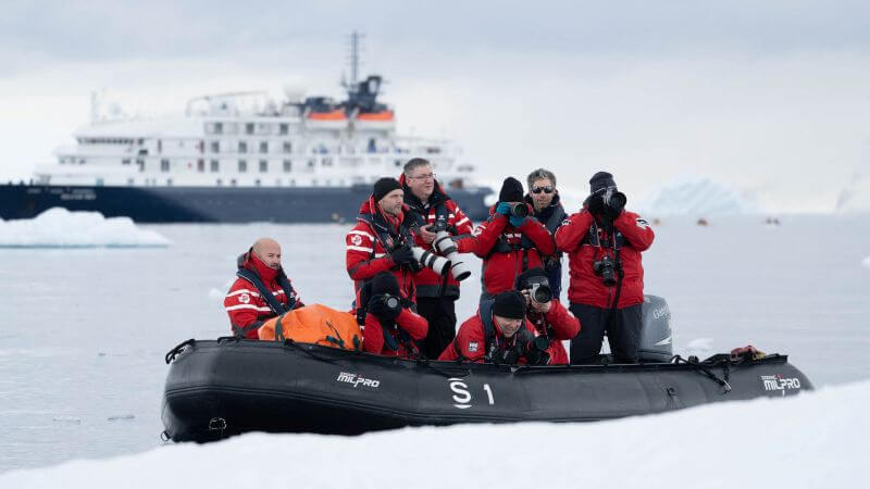 Antarctic zodiac boat