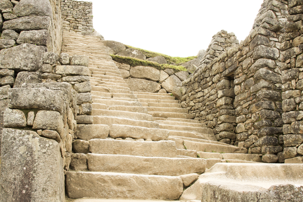 ancient steps in Machu Picchu