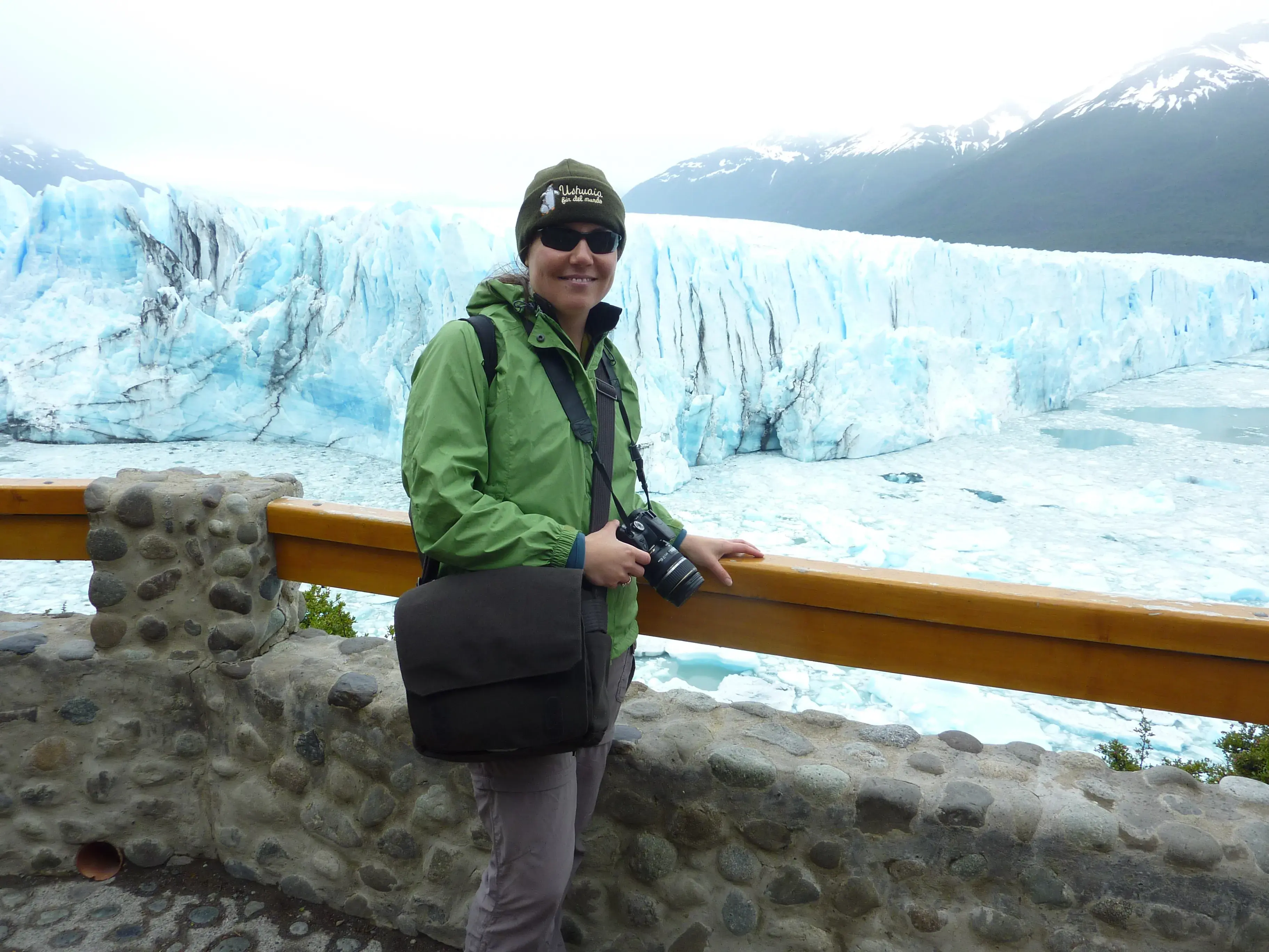 Sue at Perito Moreno Glacier in El Calafate