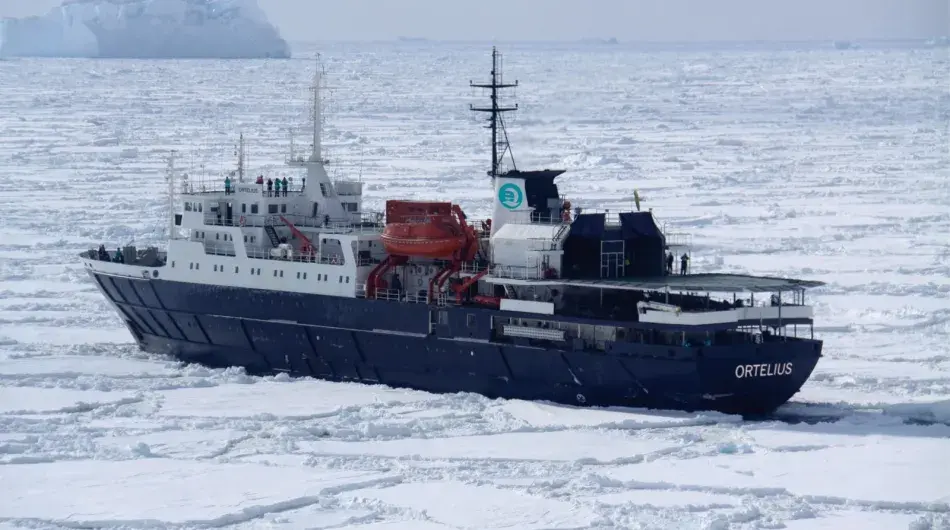 Ortelius exterior in pack ice