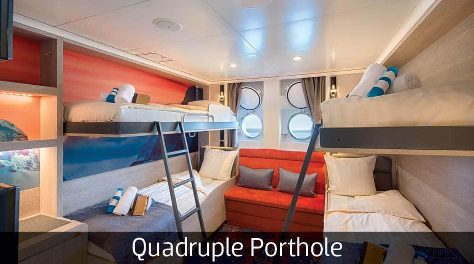 Hondius Quadruple Porthole Cabin Interior