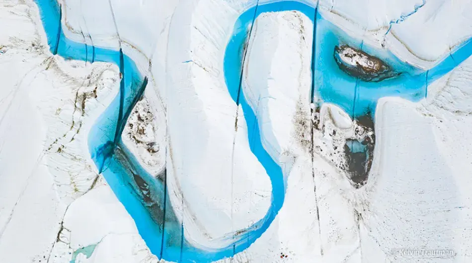 Aerial view of Antarctica