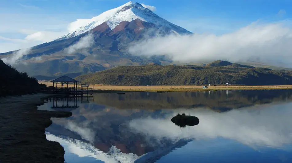 Ecuador cotopaxi volcano with snowy peak