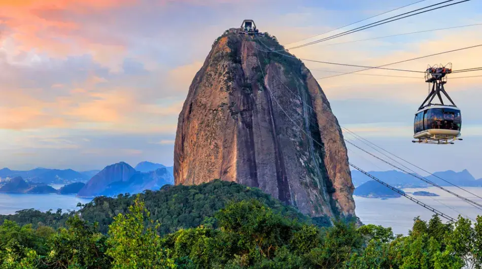 Sugarloaf cablecar at sunset