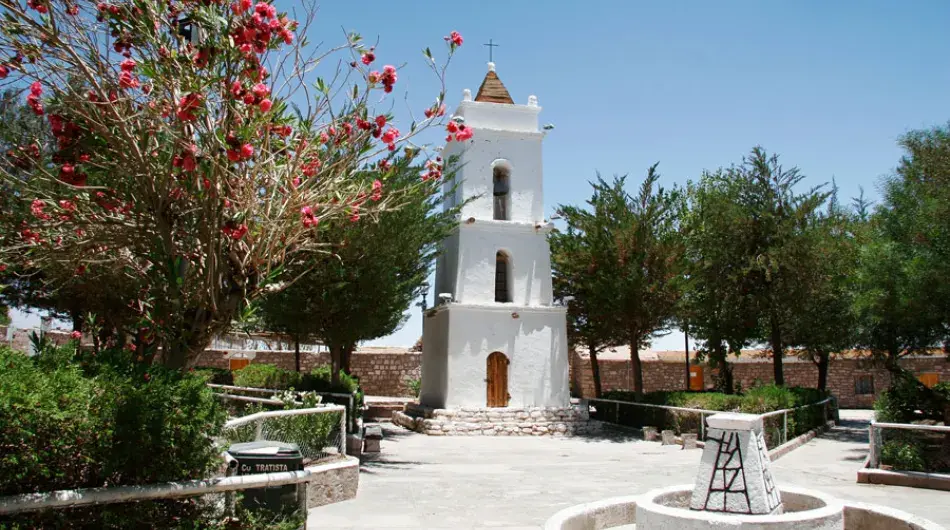 Tocona Atacama desert town bell tower