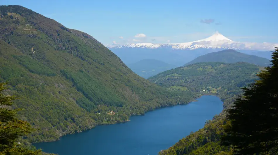 Huerquehue national park aerial view