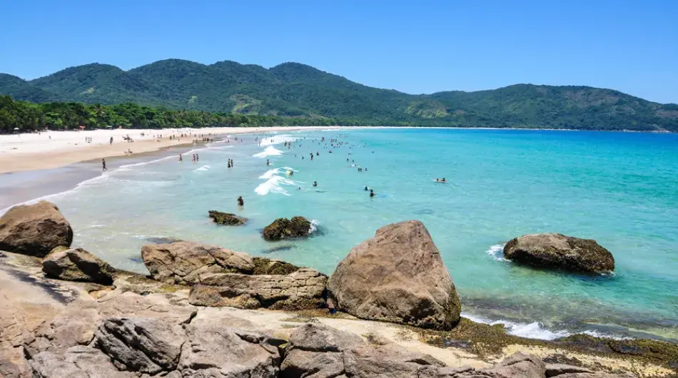 Lopez mendes beach with blue sky