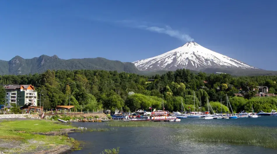 Pucon town panorama