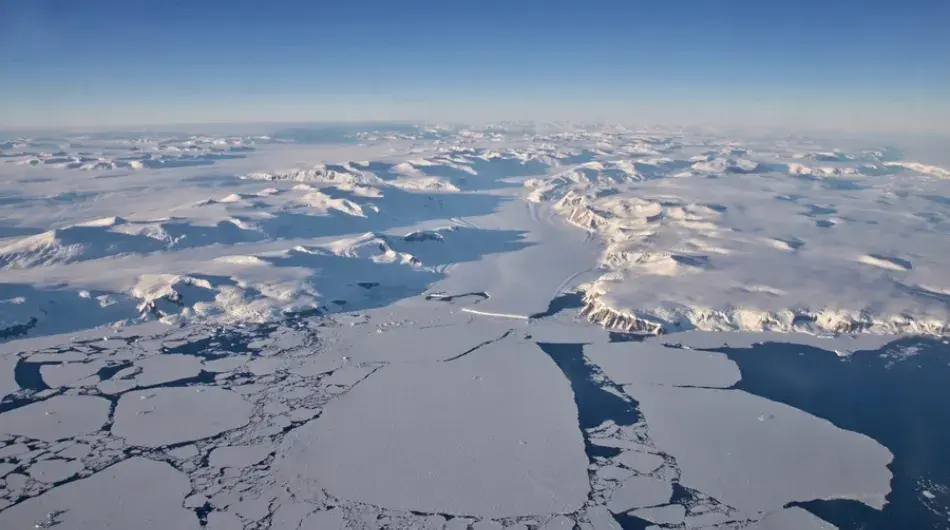 Antarctica aerial view