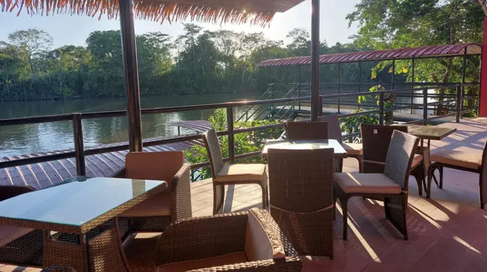 Napo wildlife center terrace near napo river, Ecuador