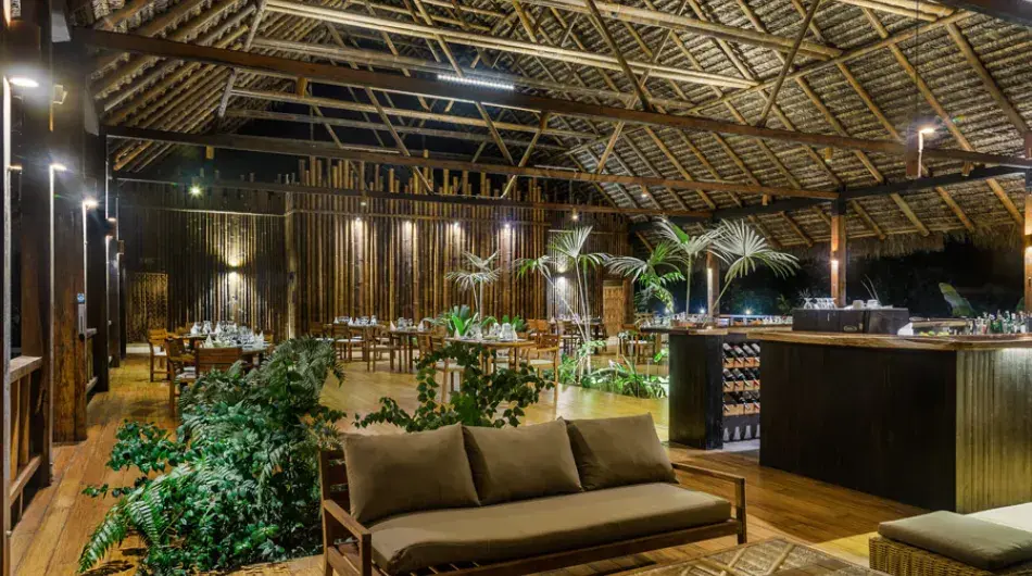 Sacha lodge lobby
