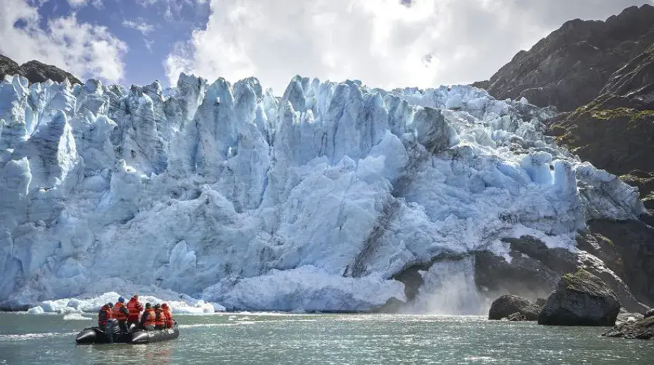 Zodiac ride near glacier