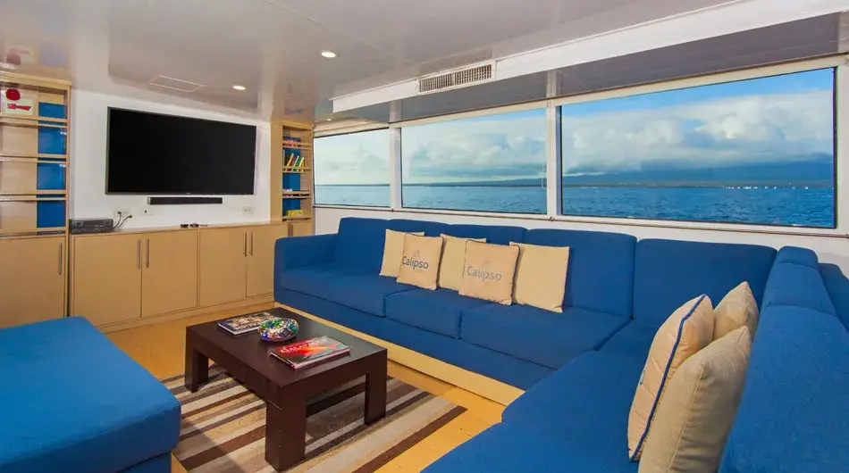 Lounge onboard Calipso vessel 