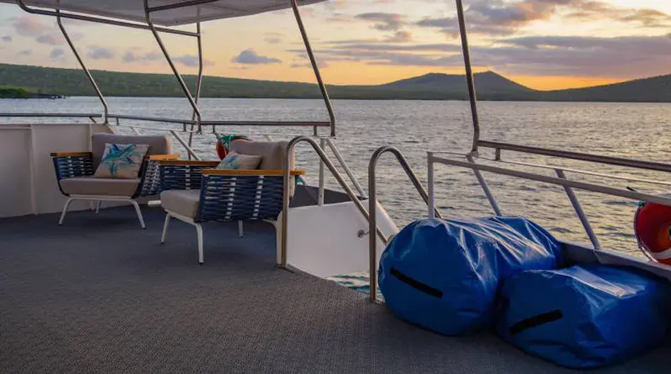Sundeck onboard the Bonita Galapagos cruise ship