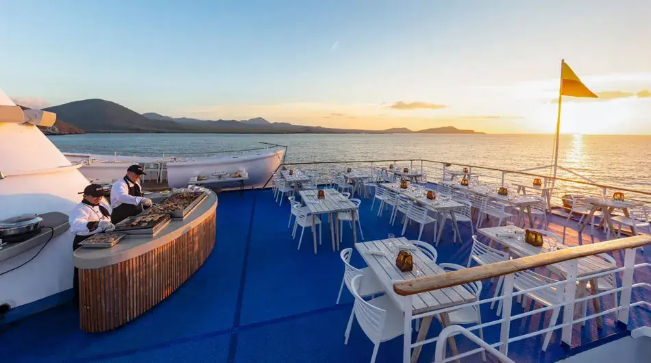 Galapagos Legend Cruise Ship - Moon Deck & BBQ