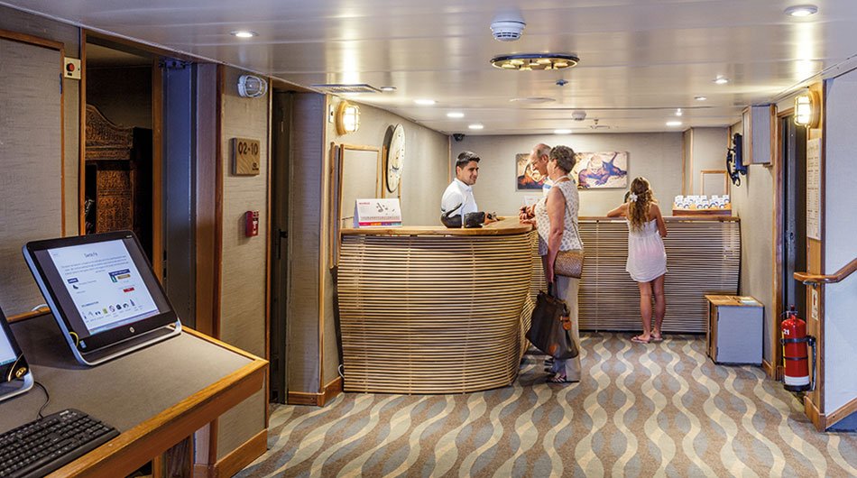 Galapagos Legend Cruise Ship - Front Desk