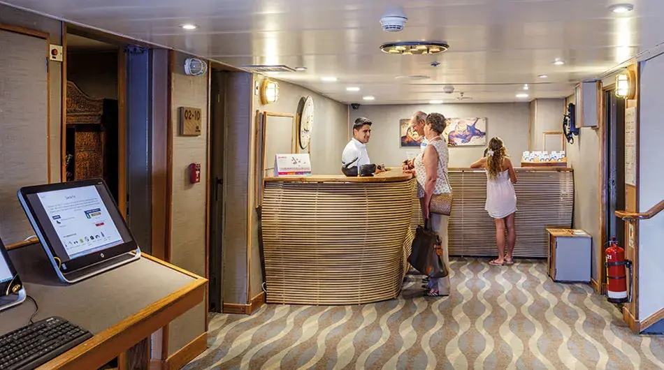 Galapagos Legend Cruise Ship - Front Desk