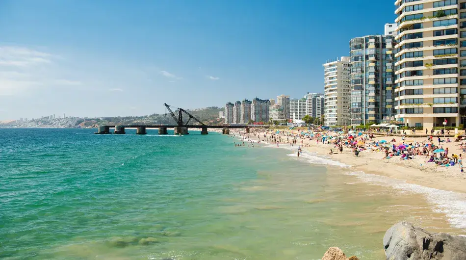 Valparaiso beach panorama