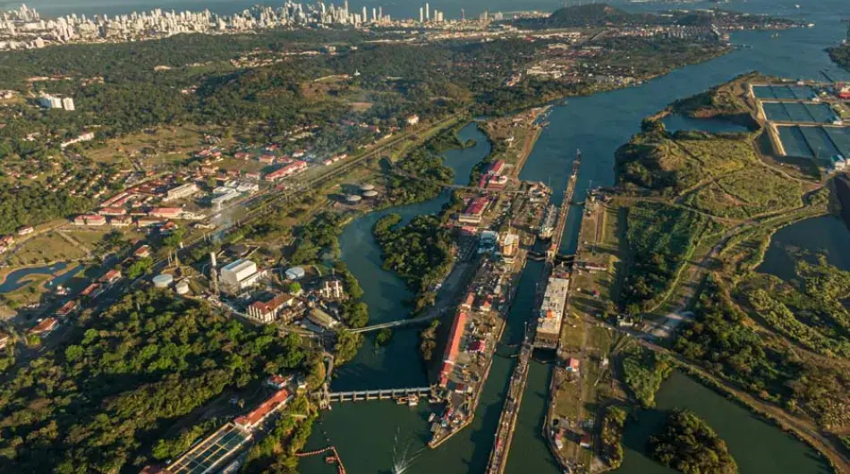 Panama Canal Aerial View