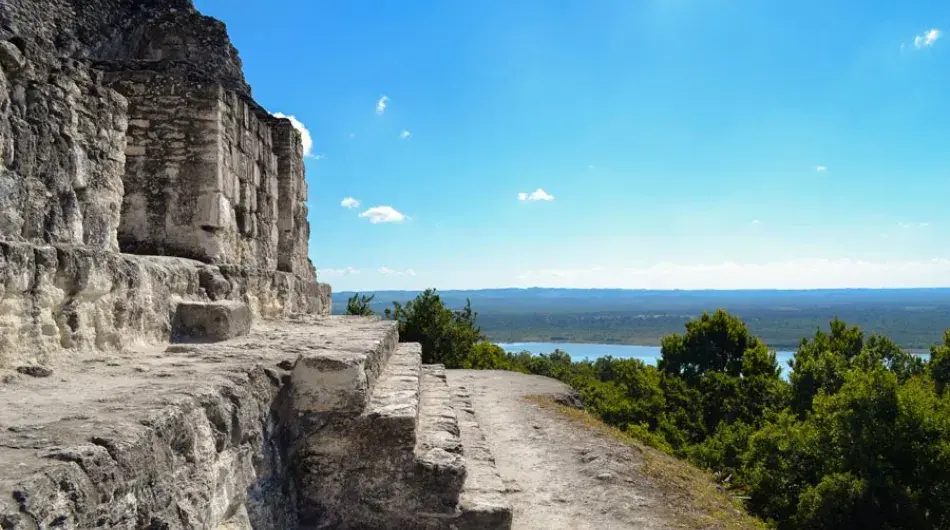 Yaxha Lake ruins, Guatemala