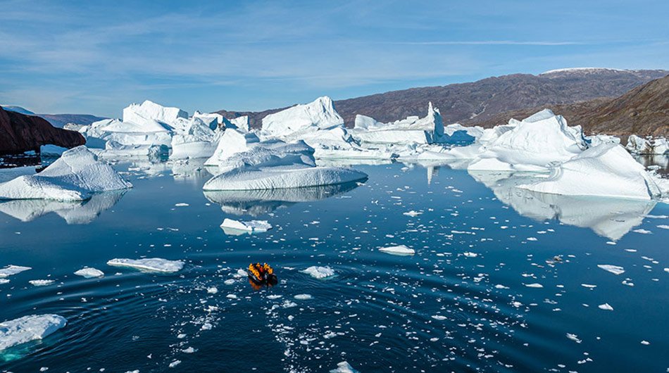 Zodiacs in Greenland