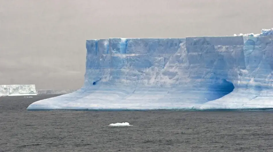 Stunning Iceberg in Antarctica on a cloudy day