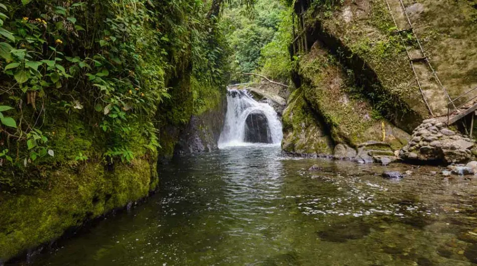 Waterfall in Mindo, Ecuador