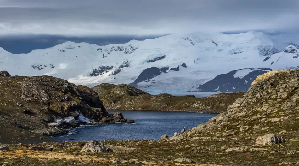 Panorama view of a Mountain Landscape in South Orkney 