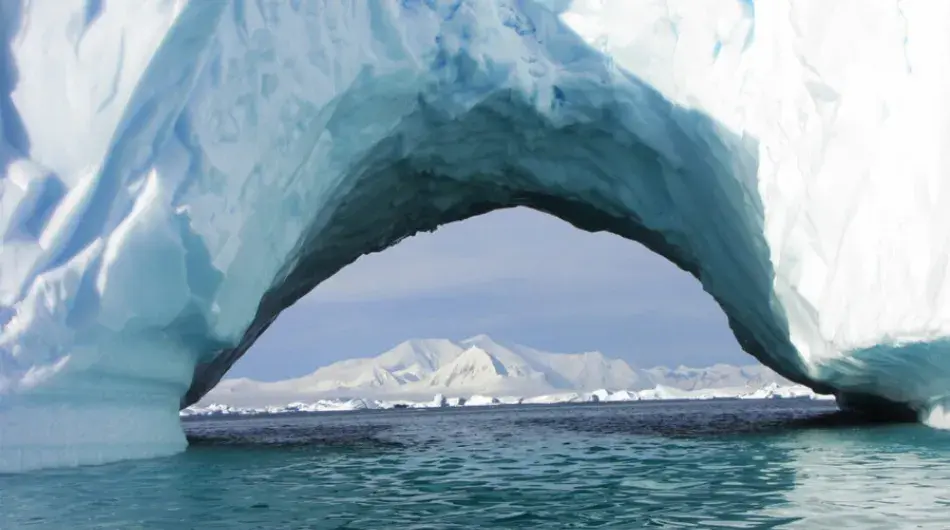 Beautiful Scenery with an arched Iceberg Antarctica
