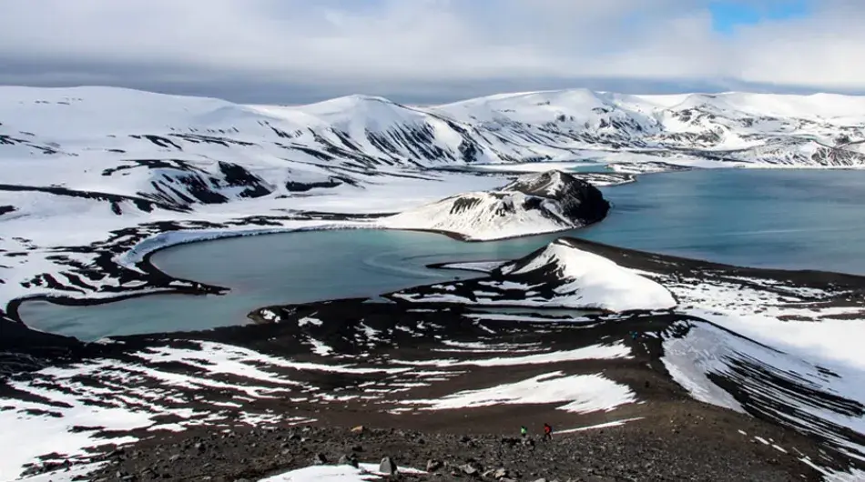 Deception Island in South Shetland Islands
