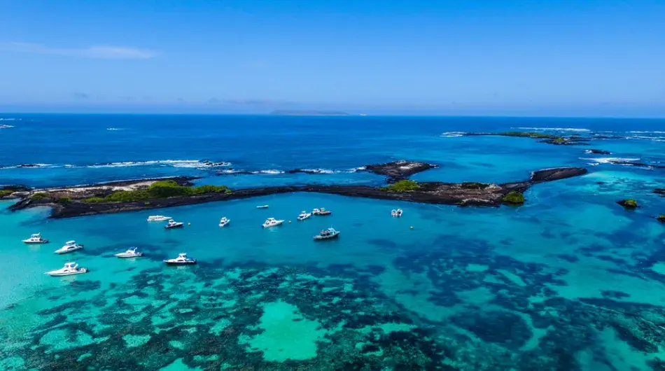 Galapagos Islands areial view