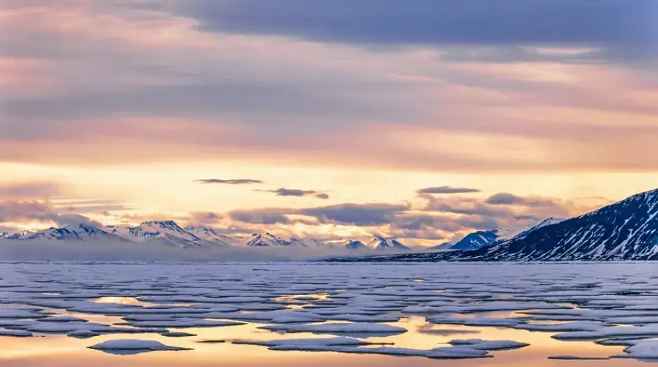 Sunset in Svalbard