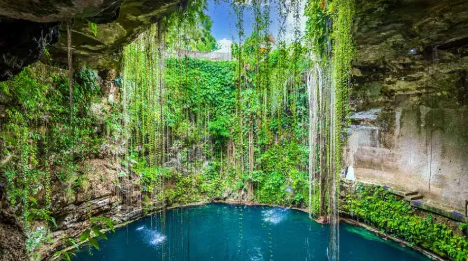 Cenote in Cancun Mexico