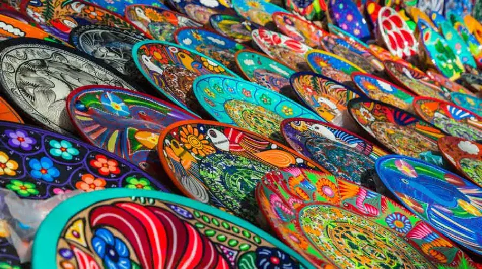 plates in Cancun Market, Mexico