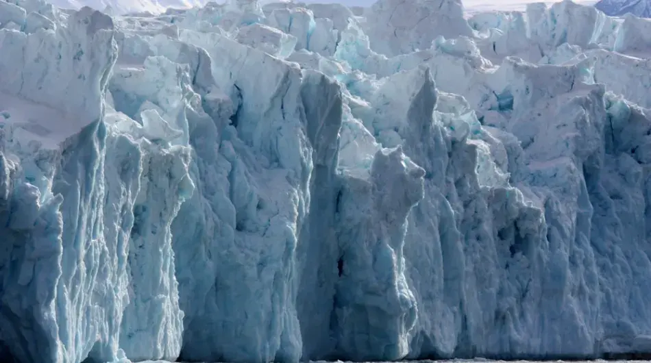 Glacier calving in Antarctica